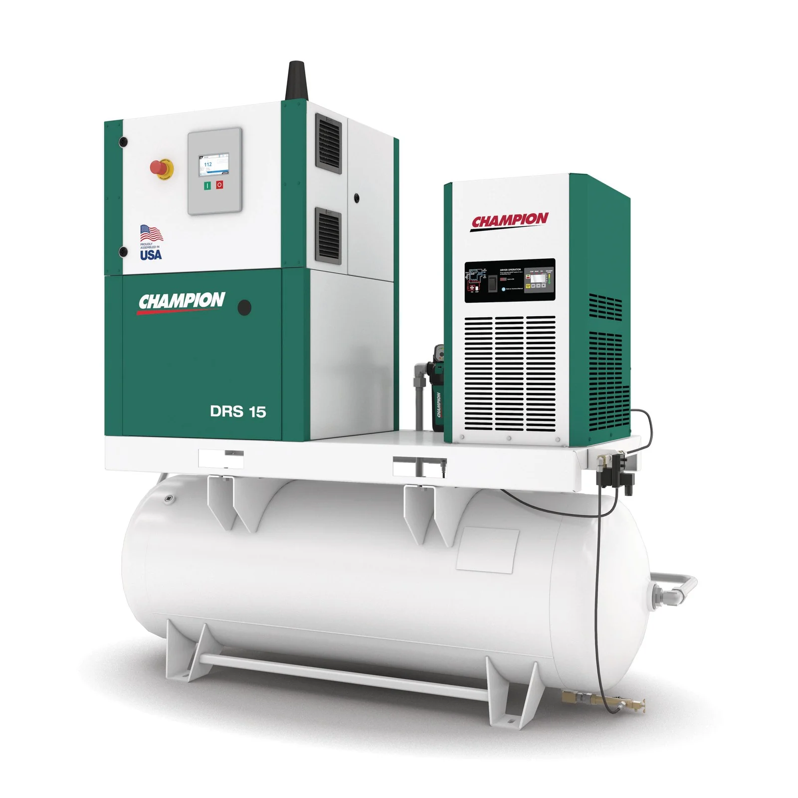 DRS15 Air Station with refrigerated dryer and 80-gallon tank